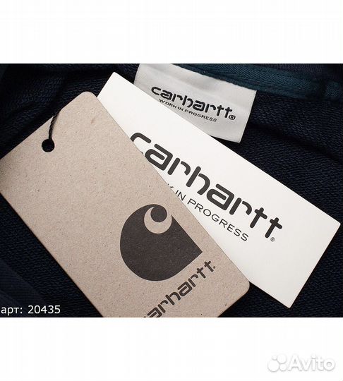 Худи Carhartt orange brnd темно-Синий