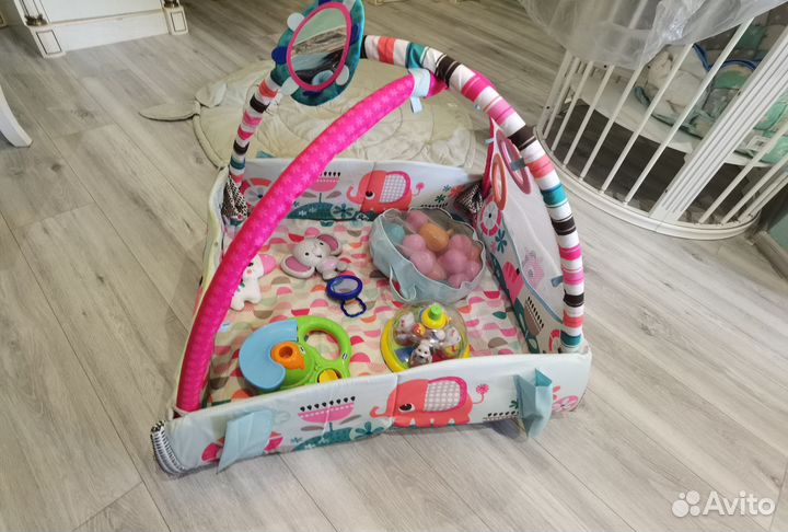 Детские игрушки, бассейн с шариками коляска кукла