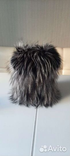 Шапка вязаная из чернобурки