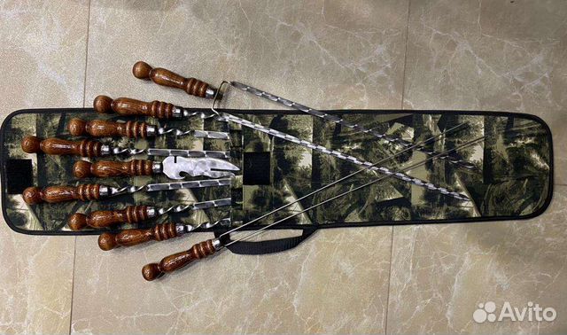 Шампура из нержавейки набор 10 предметов