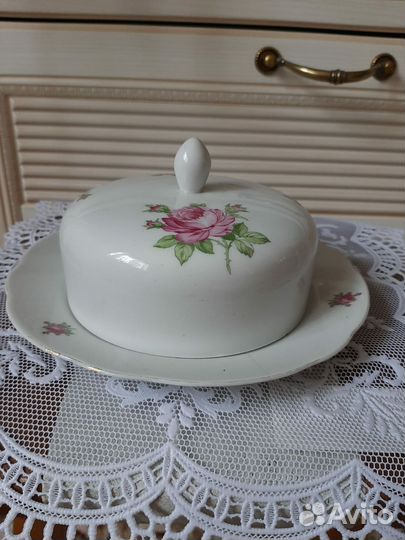 Масленка Кахла Фарфор ГДР.Винтаж
