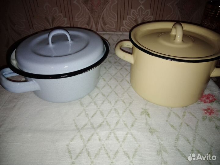 Кастрюля эмалированная СССР новая
