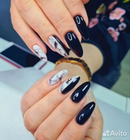 Маникюр с покрытием,наращивание ногтей