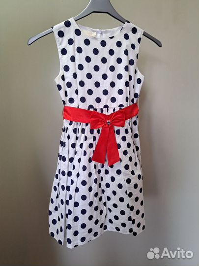 Платье 122 Molly Rou нарядное хлопковое летнее