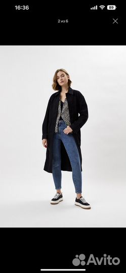 Джинсовый тренч uniqlo
