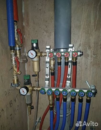 Услуги сантехника Монтаж гребенки