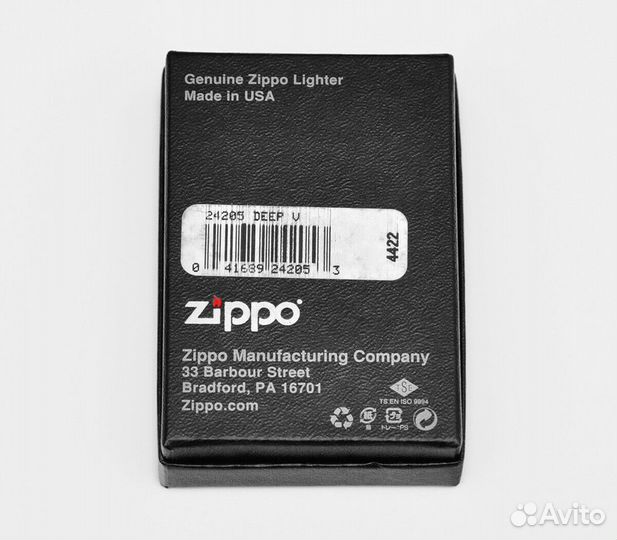 Зажигалка Zippo 24205 Deep V Оригинал Новая