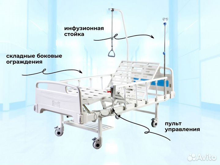 Медицинская кровать для ухода за больными