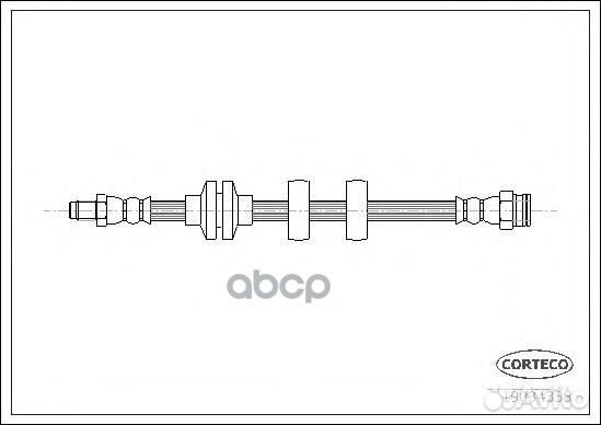 Шланг тормозной fiat: doblo 1.3 D Multijet/1.4/1.9