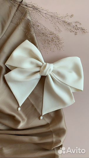 Бант для волос на заколке автомат