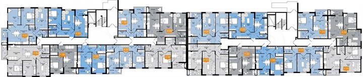 2-к. квартира, 58,4 м², 1/9 эт.