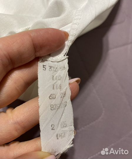 Рубашка белая для девочки, рост 110-116. СССР