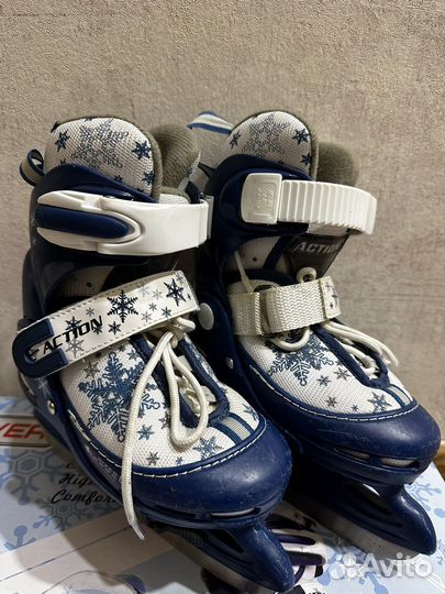 Коньки раздвижные детские