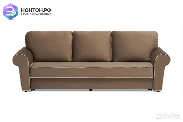Диван еврокнижка Прованс 3-х местный коричневый