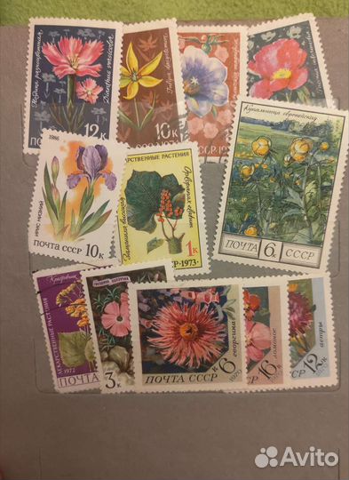 Марки флора и фауна 1960-1980 193шт