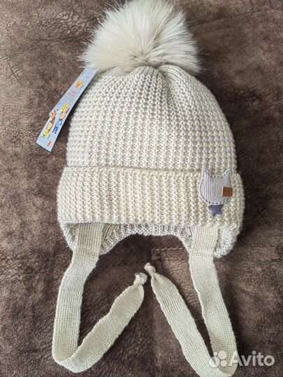 Шапка детская от 0 до 2 месяцев новая