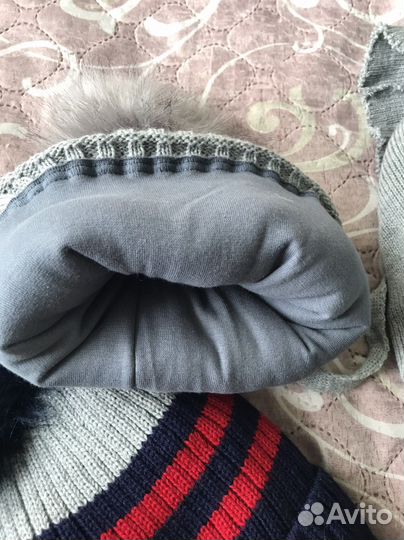 Шапка зима +манишка от 7 мес.до 5 лет