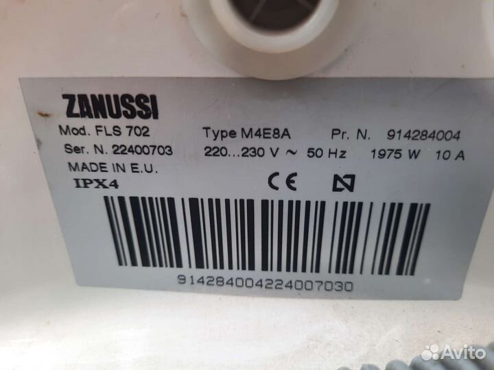 Стиральная машина zanussi fls 702