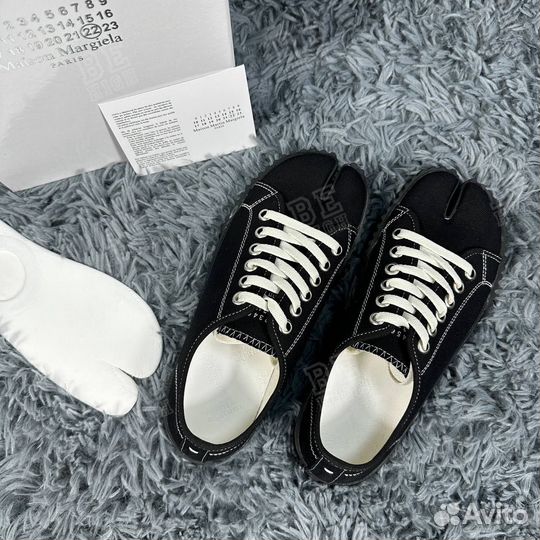 Maison margiela tabi ribbed front sole black 37-45