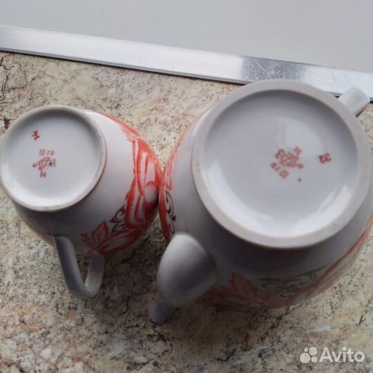 Предметы сервиза «Розовый венок» лфз СССР