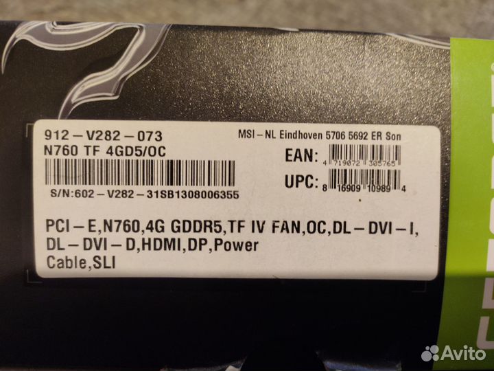 Видеокарта gtx 760 4 gb