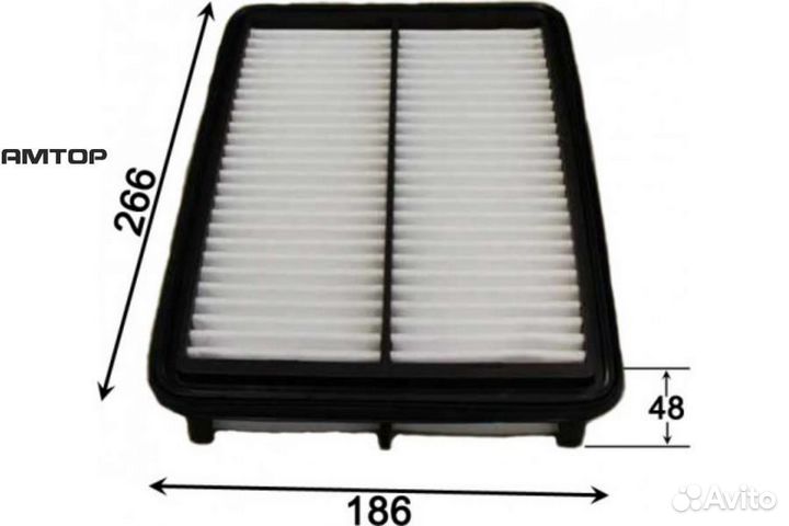 Azumi A11613 Фильтр воздушный hyundai H1 2.4i/2.5C