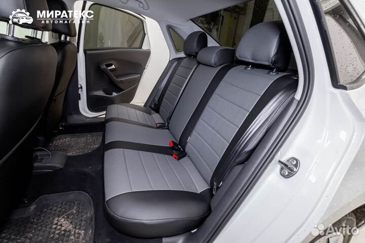 Авточехлы Фольксваген Поло / Экокожа полоса