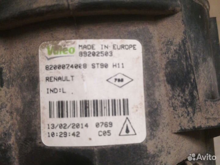 Фара противотуманная Nissan Terrano, Renault