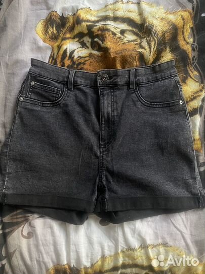Джинсовые шорты женские черные