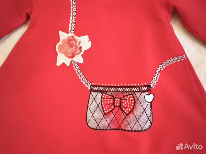 Платье для девочки теплое 92