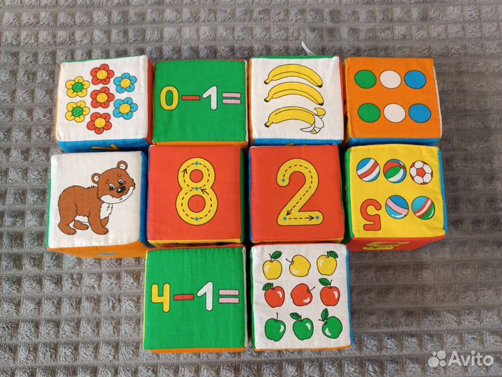 Развивающие мягкие кубики