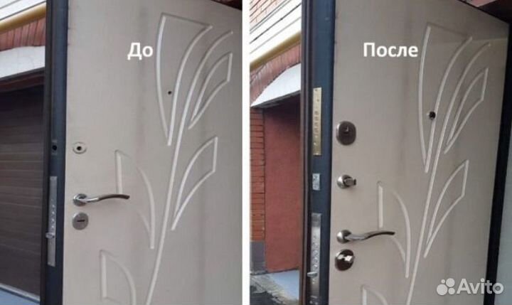 Замена личинки.вскрытие замка.замена дверных ручек