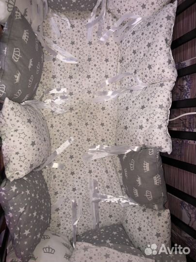 Бортики в кроватку для новорожденных