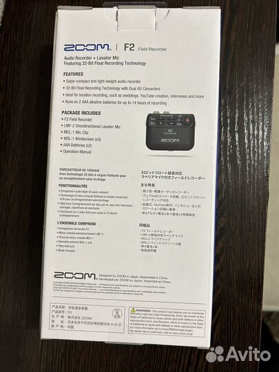 Рекордер zoom f2 + петличка zoom