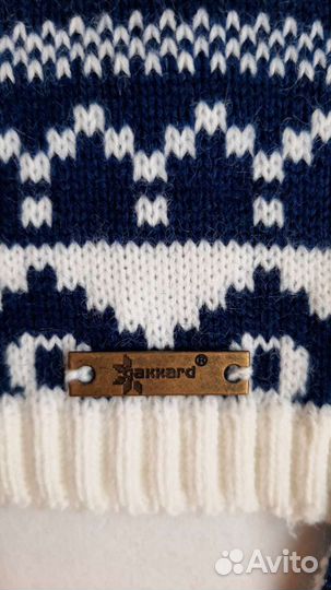 Шарф сувенир шерсть жаккардовый двусторонний Олени