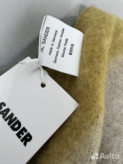 Шарф jil sander шарф шерсть зимний, новый