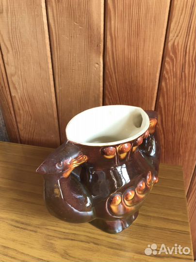 Ваза Обливная керамика РСФСР Птичка