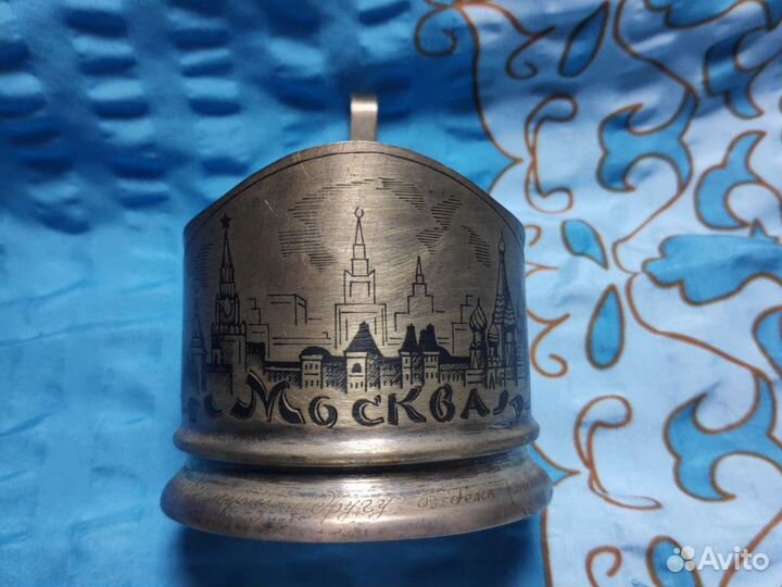 Серебряный подстаканник 875пр. Звезда