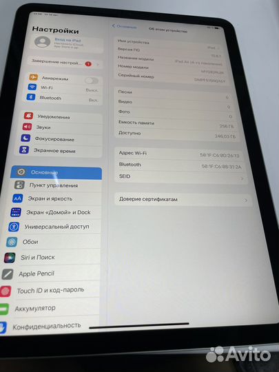 iPad air 4 2020 256gb