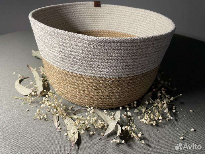 Корзинка из джута