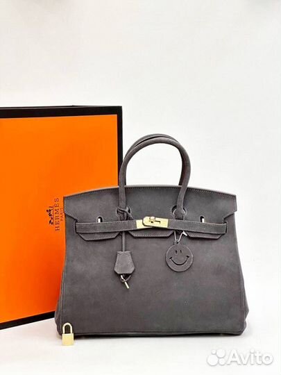 Сумка женская hermes birkin замш