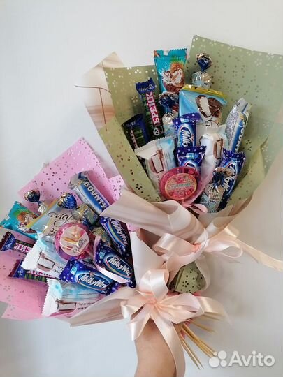 Сладкие букеты из конфет