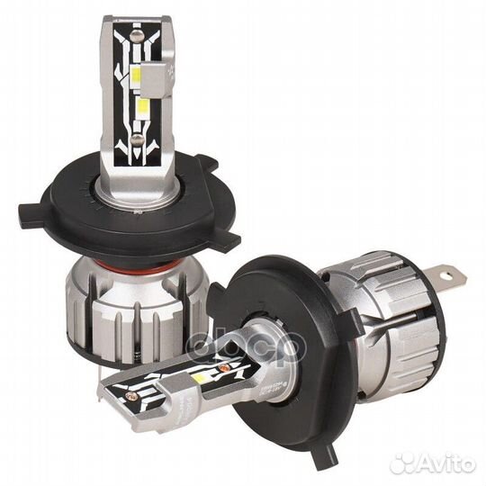 1 Лампа LED H4 12V 17W 6000К(Бел), 4000Лм, для