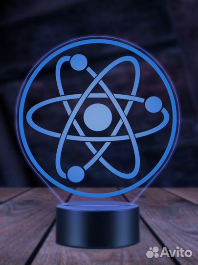 Атом ночник светильник