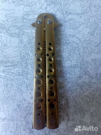 Бабочка нож (расческа) металлическая