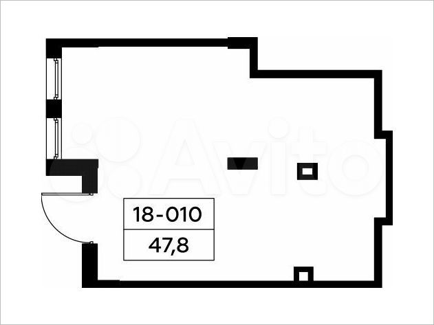 Аренда торговое помещение площадью 47.9 кв.м