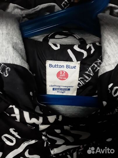 Button blue куртка для мальчика 146- 152