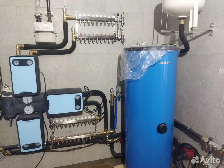 Монтаж отопления, котлов, водоснаб