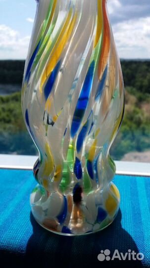 Ваза цветное стекло СССР