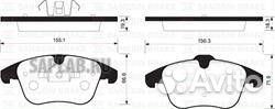 Колодки тормозные дисковые, передние